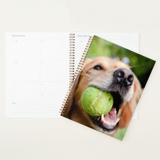 Golden Retriever met Tennis Ball Planner (Display)