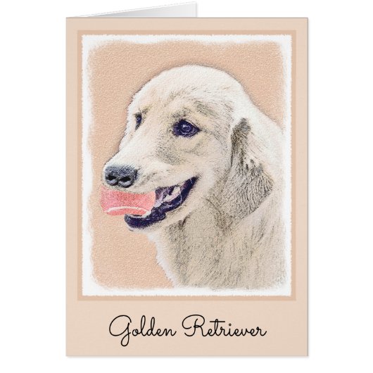Golden Retriever met Tennis Ball-schilderkunst (Voorkant)