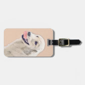 Golden Retriever met Tennis Ball-schilderkunst Bagagelabel (Voorkant horizontaal)