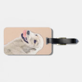 Golden Retriever met Tennis Ball-schilderkunst Bagagelabel (Achterkant horizontaal)