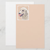 Golden Retriever met Tennis Ball-schilderkunst Briefpapier (Voorkant / Achterkant)