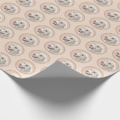 Golden Retriever met Tennis Ball-schilderkunst Cadeaupapier (Hoek)