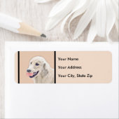 Golden Retriever met Tennis Ball-schilderkunst Etiket (Insitu)