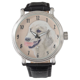 Golden Retriever met Tennis Ball-schilderkunst Horloge