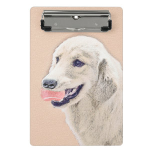 Golden Retriever met Tennis Ball-schilderkunst Mini Klembord