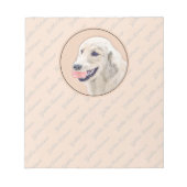 Golden Retriever met Tennis Ball-schilderkunst Notitieblok (Voorkant)