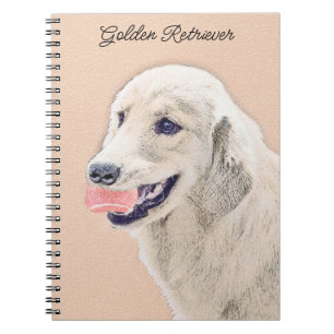 Golden Retriever met Tennis Ball-schilderkunst Notitieboek