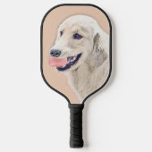 Golden Retriever met Tennis Ball-schilderkunst Pickleball Paddle (Voorkant)