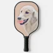 Golden Retriever met Tennis Ball-schilderkunst Pickleball Paddle (Achterkant)