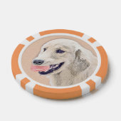 Golden Retriever met Tennis Ball-schilderkunst Poker Chips (Enkel)