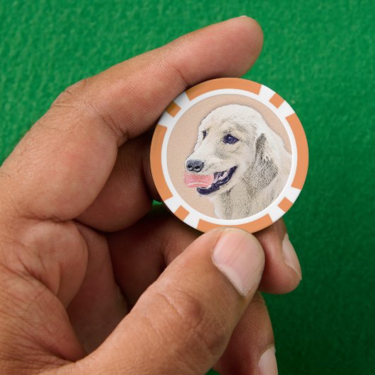 Golden Retriever met Tennis Ball-schilderkunst Poker Chips (Hand)