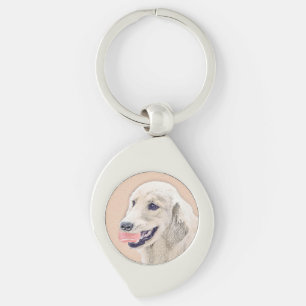 Golden Retriever met Tennis Ball-schilderkunst Sleutelhanger