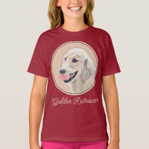Golden Retriever met Tennis Ball-schilderkunst T-shirt