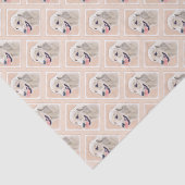 Golden Retriever met Tennis Ball-schilderkunst Tissuepapier (Detail)