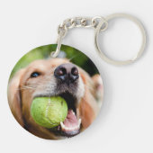 Golden Retriever met Tennis Ball Sleutelhanger (Achterkant)
