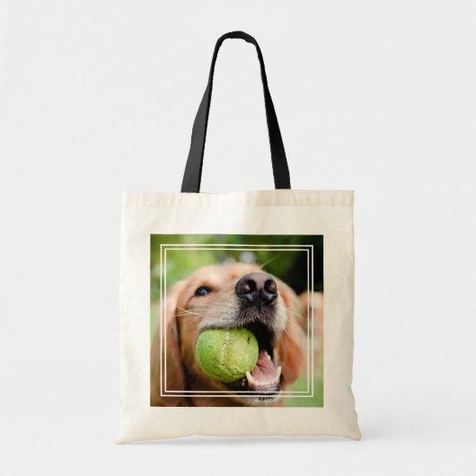 Golden Retriever met Tennis Ball Tote Bag (Voorkant)