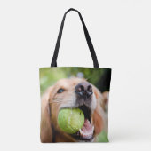 Golden Retriever met Tennis Ball Tote Bag (Achterkant)