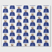 Golden Retriever met Ugly Sweater Cadeaupapier (Vlak)