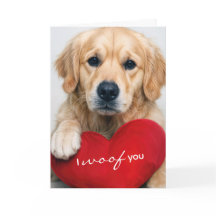 Golden Retriever Met Valentijnshart Kussen