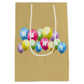 Golden Retriever met verjaardagstaart Sprinkles Medium Cadeauzakje (Achterkant)