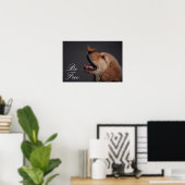 Golden Retriever met vlinder op zijn neus Poster (Thuiskantoor)