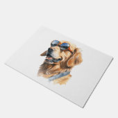 Golden Retriever met zonnebril 2 Deurmat (Schuin)