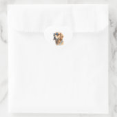 Golden Retriever met zonnebril 2 Hart Sticker (Tas)
