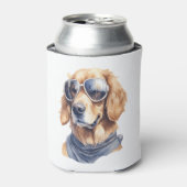 Golden Retriever met zonnebril Blikjeskoeler (Blikje Voorkant)