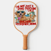 Golden Retriever met zonnebril en Drink Pickleball Paddle (Achterkant)