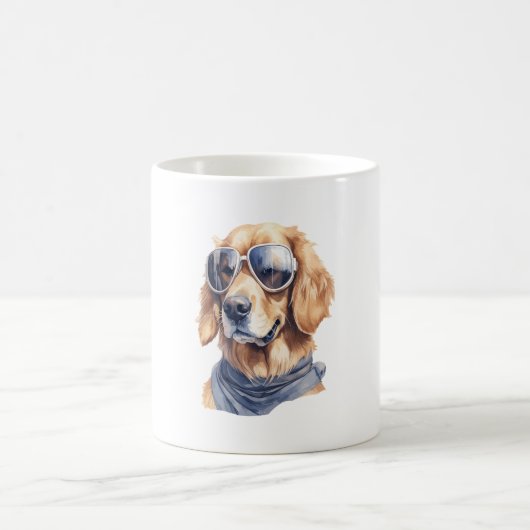 Golden Retriever met zonnebril Koffiemok (Center)