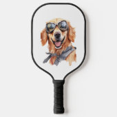 Golden Retriever met zonnebril Pickleball Paddle (Voorkant)