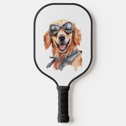 Golden Retriever met zonnebril Pickleball Paddle (Voorkant)