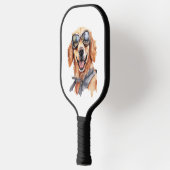 Golden Retriever met zonnebril Pickleball Paddle (Links)