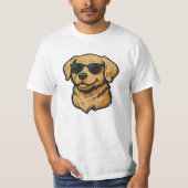  Golden Retriever met zonnebril T-shirt (Voorkant)
