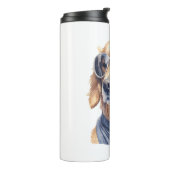 Golden Retriever met zonnebril Thermosbeker (Gedraaid links)