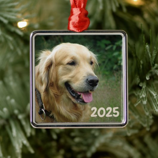 Golden Retriever Metalen Ornament (Boom)