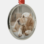Golden Retriever Metalen Ornament (Rechts)