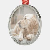 Golden Retriever Metalen Ornament (Links)