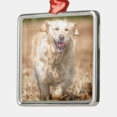Golden Retriever Metalen Ornament (Links)