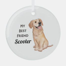 Golden Retriever Mijn beste vriend - aangepaste na Glas Ornament