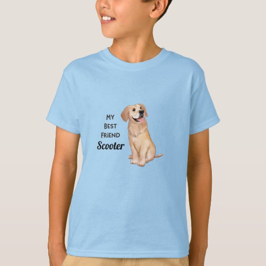 Golden Retriever Mijn beste vriend - aangepaste na T-shirt (Voorkant)