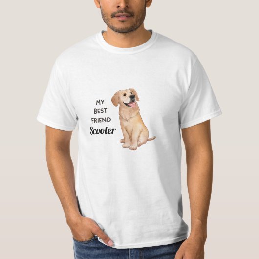 Golden Retriever Mijn beste vriend - aangepaste na T-shirt (Voorkant)