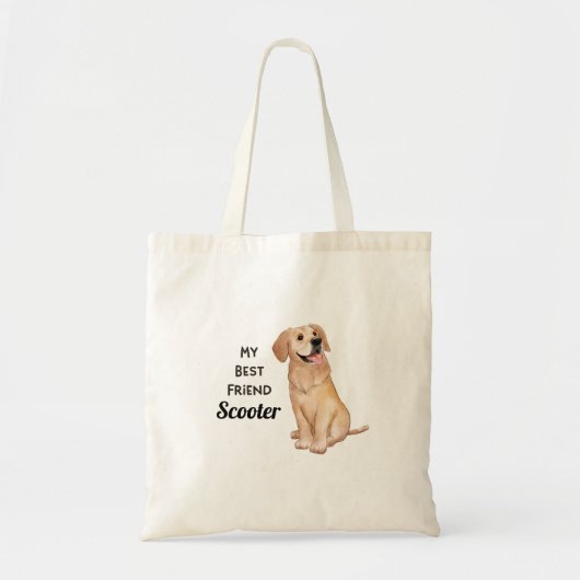 Golden Retriever Mijn beste vriend - aangepaste na Tote Bag (Voorkant)