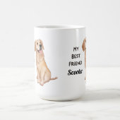 Golden Retriever Mijn Beste Vriend Aangepaste Naam Koffiemok (Center)