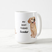 Golden Retriever Mijn Beste Vriend Aangepaste Naam Koffiemok (Voorkant rechts)