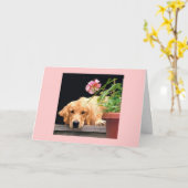Golden Retriever Mijn hart is de jouwe Kaart (Gele Bloem)