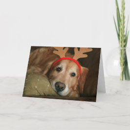 Golden Retriever Miss You Kerstmis Feestdagen Kaart