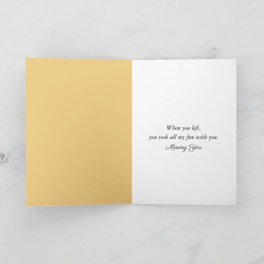 Golden Retriever Missing You Kaart (Binnen)