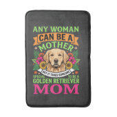 Golden Retriever Moeder Bloemige Hond Liefhebber Badmat (Voorkant Verticaal)