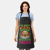 Golden Retriever Moeder Bloemige Hond Liefhebber Schort (Gedragen)